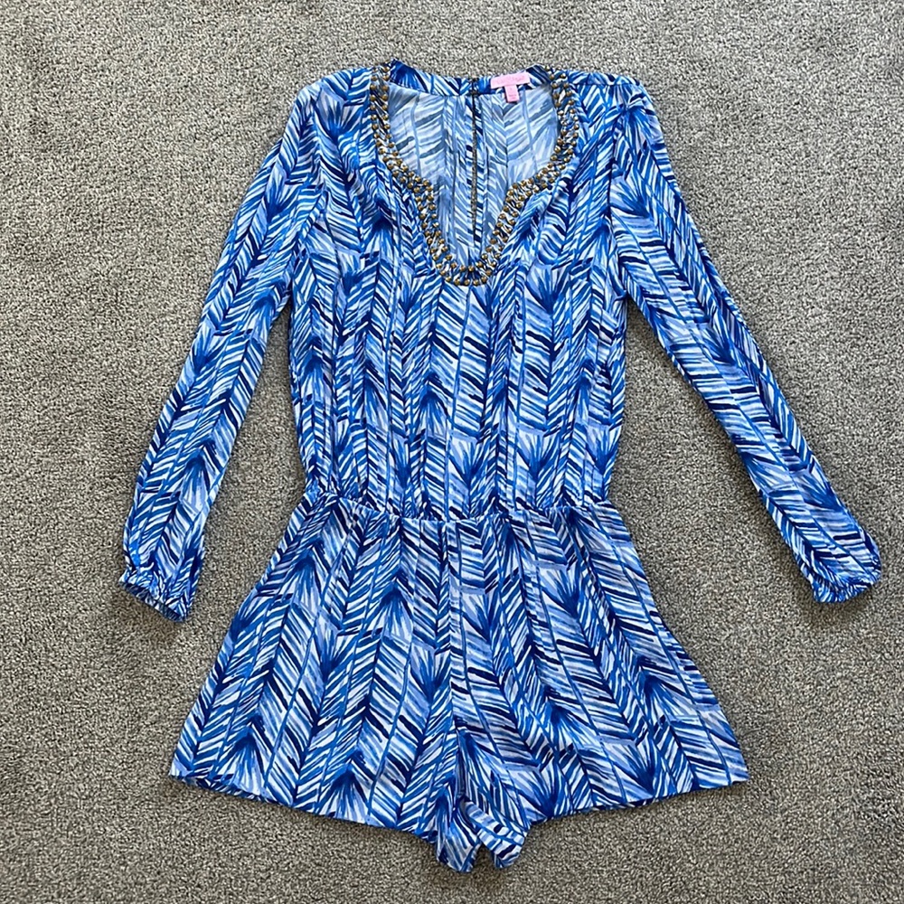 Lilly Pulitzer Blue Palm Print